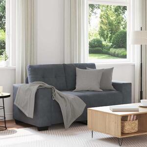 Sötétszürke bársony loveseat kanapé 160x77x82 cm