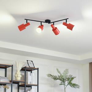 Lindby mennyezeti reflektor Ovelia, narancssárga/fekete, 4 lámpás, E27, dimmelhető, Sárga / narancssárga, Nappali / Étkező, fém, Modern