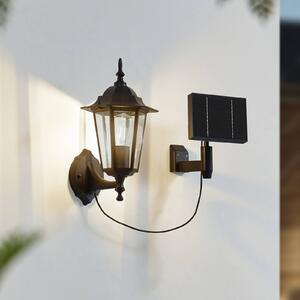 Lindby LED-es napelemes fali lámpa Sayata, fekete, alumínium, lámpás, Fekete, Alumínium, Modern