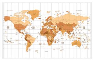 Tapéta bézs világtérkép világos háttéren