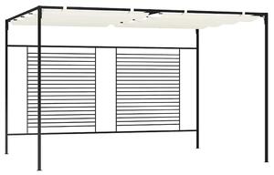 Krémszínű pavilon behúzható tetővel 3 x 4 x 2,3 m 180 g/m²