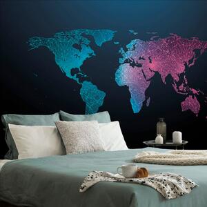 Öntapadó tapéta éjjeli világtérkép
