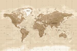 Öntapadó tapéta csodás vintage világtérkép