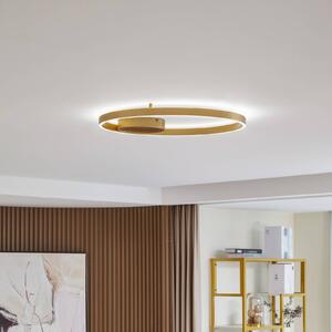 Lucande Smart LED mennyezeti lámpa Moise, arany, CCT, Tuya, dimmelhető, Sárgaréz / arany, Nappali / Étkező, Alumínium, Modern