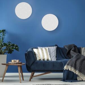 JUST LIGHT. GmbH LED mennyezeti lámpa Sparkle CCT halvány fehér Ø 48cm, dimmelhető, Fehér / opál, Nappali / Étkező, Alumínium, Modern