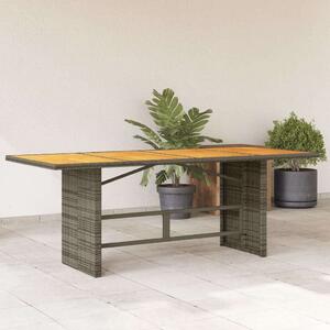 VidaXL Kerti Asztal - Polyrattan - Akácfa - 190x80cm