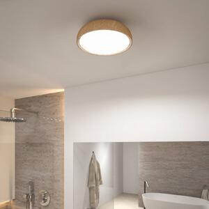 Paulmann Oka LED mennyezeti világítás IP44 CCT faoptikával, Világos fa, Fürdőszoba, Műanyag, Modern