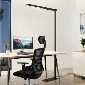 Arcchio LED-es irodai állólámpa Tamilo, fekete, fém, 194cm, Fekete, Dolgozószoba / Iroda, Alumínium, Modern