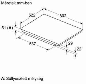 Bosch Serie 6, Indukciós főzőlap, 80 cm, Fekete, munkapultba építhető, PVS831HC1E