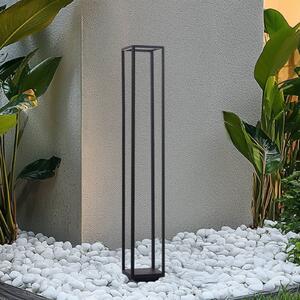 Lucande LED-es útvilágítás Thorvid, magasság 120 cm, fekete, Fekete, Alumínium, Modern