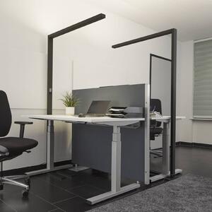 Arcchio LED irodai állólámpa Jolinda, 2 db, fekete, 4,000K, dimmelhető, Fekete, Dolgozószoba / Iroda, Alumínium, Modern