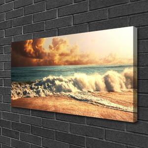 Vászonkép falra Ocean Beach Waves Landscape 100x50 cm