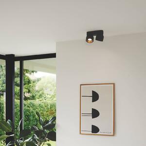 Nordlux Downlight Pitcher, GU10, 2 izzós, fém, fekete, dimmelhető, Fekete, Nappali / Étkező, fém, Modern