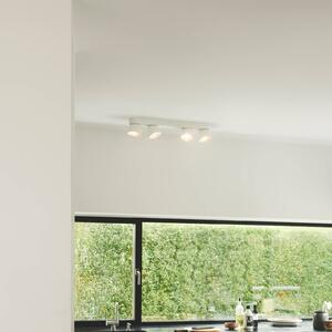 Nordlux Downlight Pitcher, fehér/ezüst, 4 izzós, fém, GU10, dimmelhető, Fehér / opál, Nappali / Étkező, fém, Modern