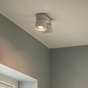 Nordlux Downlight Pitcher, GU10, 2 izzós, fém, fehér, dimmelhető, Fehér / opál, Nappali / Étkező, fém, Modern
