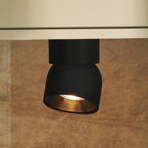 Nordlux Downlight Pitcher, fekete/sárgaréz, 1 izzó, fém, GU10, dimmelhető, Fekete, Nappali / Étkező, fém, Modern
