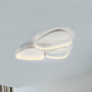 JUST LIGHT. GmbH Pebbles LED mennyezeti lámpa, fehér, dimmelhető, dimmelhető, Fehér / opál, Folyosó, fém, Modern