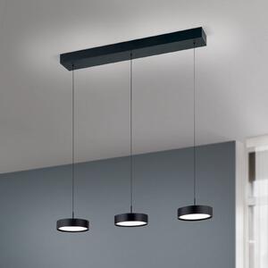 ORION Teide LED-es függőlámpa, fekete, fém, állítható magasságú, dimmelhető, Fekete, Nappali / Étkező, fém, Modern
