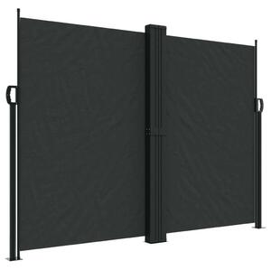 VidaXL fekete behúzható oldalsó napellenző 180 x 600 cm