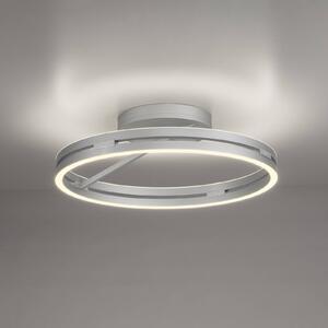 PURE LED mennyezeti világítás Loop, alumínium, fém, Ø 60 cm CCT, dimmelhető, Alu / szürke / cink, Nappali / Étkező, Alumínium, Modern