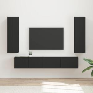 TV szekrény garnitúra 3 db Fekete