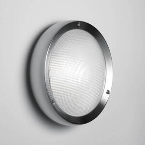 Artemide Niki rozsdament acél kültéri fali lámpa szatén, dimmelhető, Alu / szürke / cink, Rozsdamentes acél, Modern