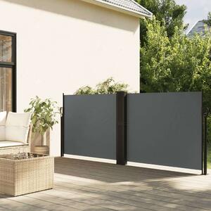 VidaXL antracitszürke behúzható oldalsó napellenző 140 x 1000 cm