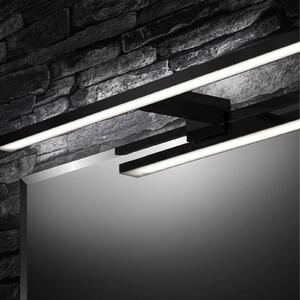 Briloner LED tükörvilágítás Dun Brilo, IP44, szélesség 60 cm, Fekete, Fürdőszoba, fém, Modern