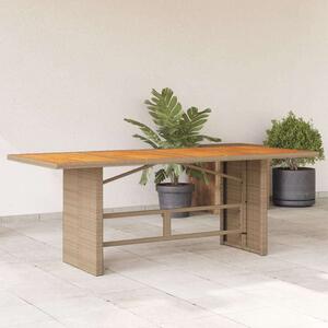 VidaXL Kerti Asztal - Polyrattan - Akácfa - 190x80cm
