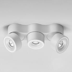 Egger Licht DLS LED reflektor Clippo Trio, 3-lángú, fehér, dimmelhető, dimmelhető, Fehér / opál, Dolgozószoba / Iroda, Alumínium, Modern