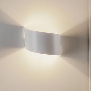 EMIBIG LIGHTING Vero fali világítás fehérre lakkozott acélból, dimmelhető, Fehér / opál, Nappali / Étkező, fém, Modern