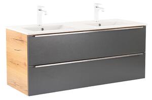 Vario - Fürdőszobabútor - Dupla Mosdós Szekrény - 120 cm