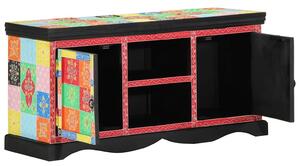 TV szekrény 100 x 35 x 50 cm Sokszínű Tömör Mangófát