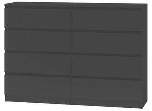 Baltrum M8 140 Komód, 138x97x40 cm, fekete