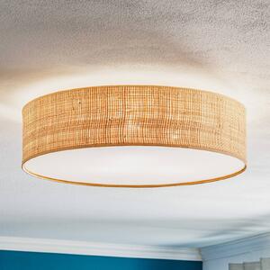 Eko-Light Leano mennyezeti világítás, világos fa, rattan, Ø 50 cm, dimmelhető, Világos fa, Nappali / Étkező, Fa