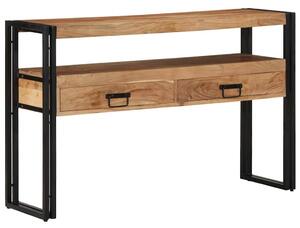 Konzolasztal fiókkal Barna 120 x 33 x 75 cm Tömör Akácfa