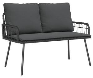 Kerti pad párnával Antracit 114 x 64 x 90 cm Acél
