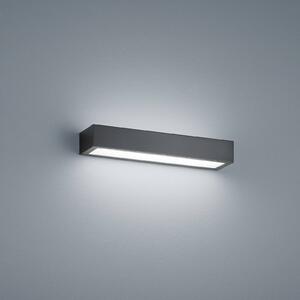 Helestra Theia LED fali lámpa, matt fekete 30 cm, Fekete, Fürdőszoba, fém, Modern