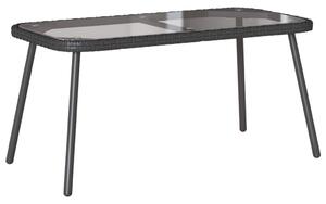 Dohányzóasztal Fekete 90 x 45 x 43 cm polirattan