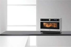 Whirlpool MWSC 9133 SX Mikrohullámú sütő, 33L, 1000W, 7 fokozat, 6TH SENSE, AutoClean