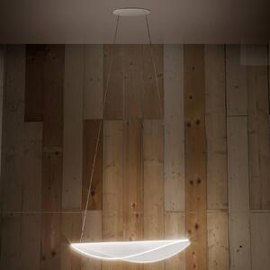 Stilnovo Diphy LED lógó világítás, 76 cm, DALI-dimmelhető, dimmelhető, Fehér / opál, Nappali / Étkező, Alumínium, Modern