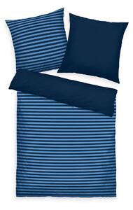 Tom Tailor Dark Navy & Cool Blue pamutágyneműhuzat 140 x 200 cm, 70 x 90 cm, 140 x 200 cm, 70 x 90 cm