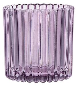 Altom Tealight üveg gyertyatartó teamécseshez, átmérő 7,5 cm, lila