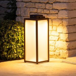 Les Jardins Tradition LED-es napelemes lámpa, corten, magasság 65 cm, dimmelhető, Barna / rozsda, Alumínium