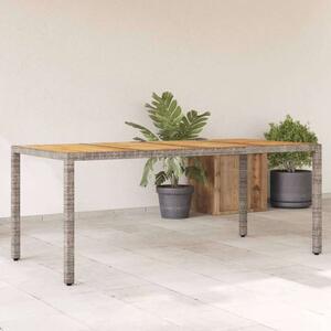VidaXL Kerti Asztal - Akácfa - Polyrattan - 190x90 cm