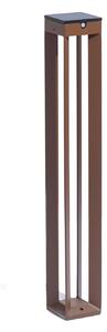 Les Jardins LED szolárlámpa, 90 cm, corten, érzékelővel, dimmelhető, Barna / rozsda, Alumínium, Dizájn