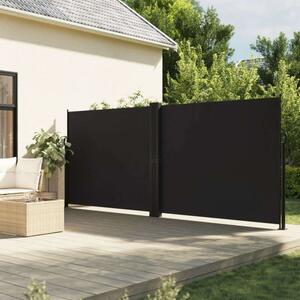 VidaXL fekete behúzható oldalsó napellenző 160 x 1200 cm