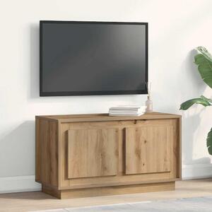 TV szekrény 80 x 35 x 45 cm kézműves tölgy Szerelt fa