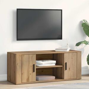 TV szekrény 100 x 35 x 40 cm kézműves tölgy Szerelt fa