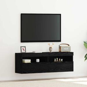 TV Fali Szekrény 2 db Musta tammi Szerelt Fa